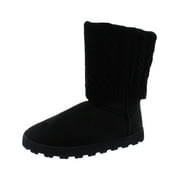 C & C California Womens Cozy Faux Suede Knit Mid-Calf Boots
