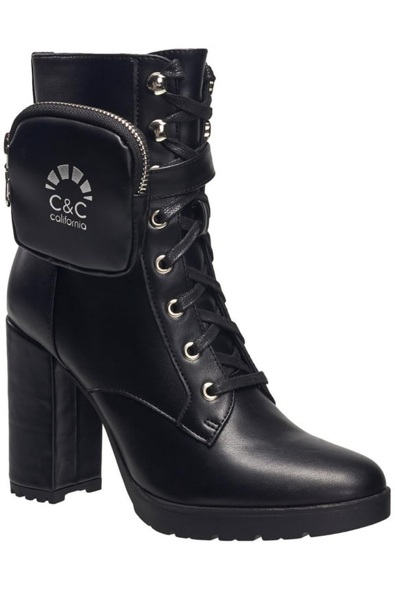 C & C California Womens ccnixon Vegan Leather Round Toe Ankle Boots