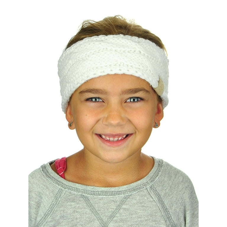 Children's Kids' Winter Warm Cable Knit Fuzzy Lined Ear Warmer