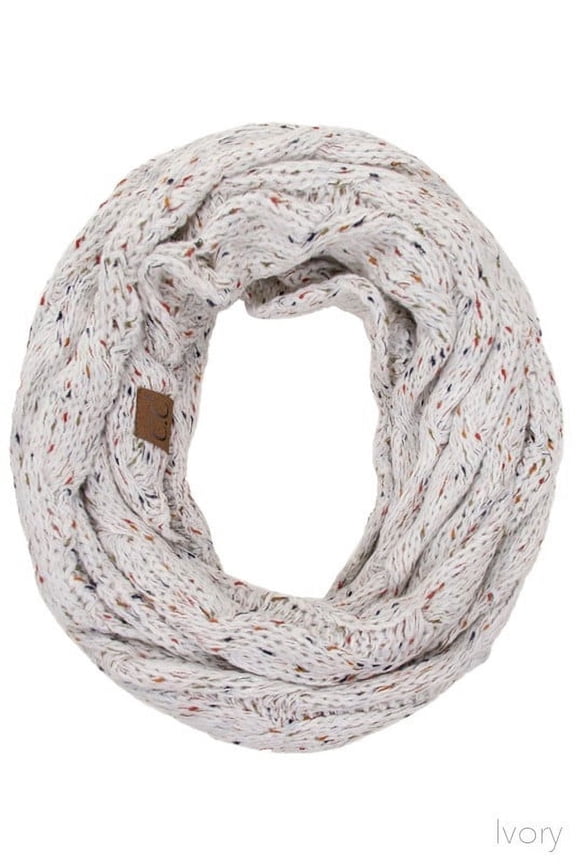 C. C. Confetti Knit Infinity Scarf Various Colors (Mint)