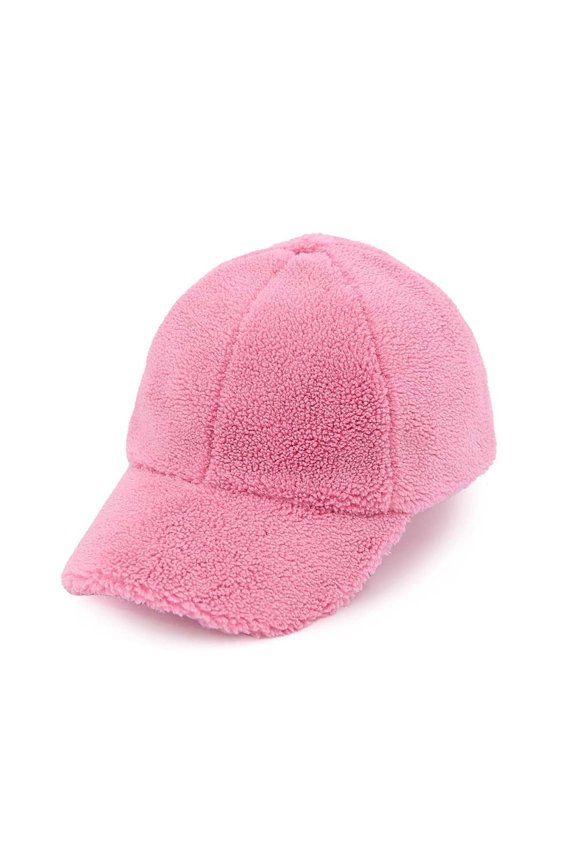 Cozy Sherpa Pink Baseball Cap, 1 Count