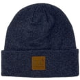 thumbnail image 1 of C.C Recycled Chunky Knit Beanie Winter Warm Hat Unisex, Heather Navy, 1 of 17