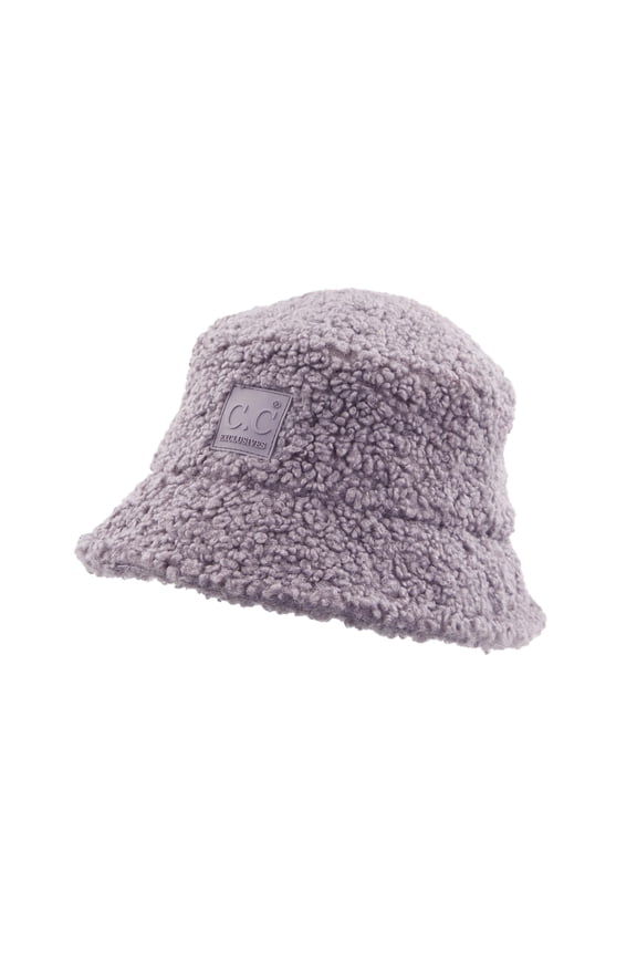 Exclusives Adjustable Bucket Hat Soft Winter Hat with Sherpa Lining, Grey