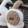 thumbnail image 1 of C.C Faux Fur Sherpa Earmuffs Adjustable Ear Covers for Cold Weather, Camel Ivory, 1 of 17