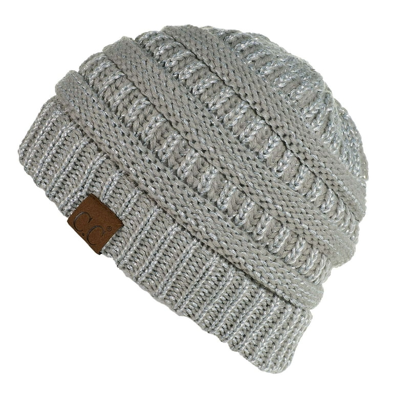 C.C Hat-20A Slouchy Thick Warm Cap Hat Skully Color Cable  display picture 3