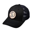 thumbnail image 1 of C.C Men's Embroidered Patch Trucker Mesh Back Adjustable Snapback Baseball Cap, Hooked Black, 1 of 4