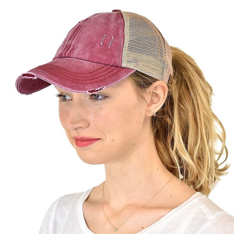 C.C Ponycap Messy High Bun Ponytail Adjustable Mesh Trucker  display picture 2