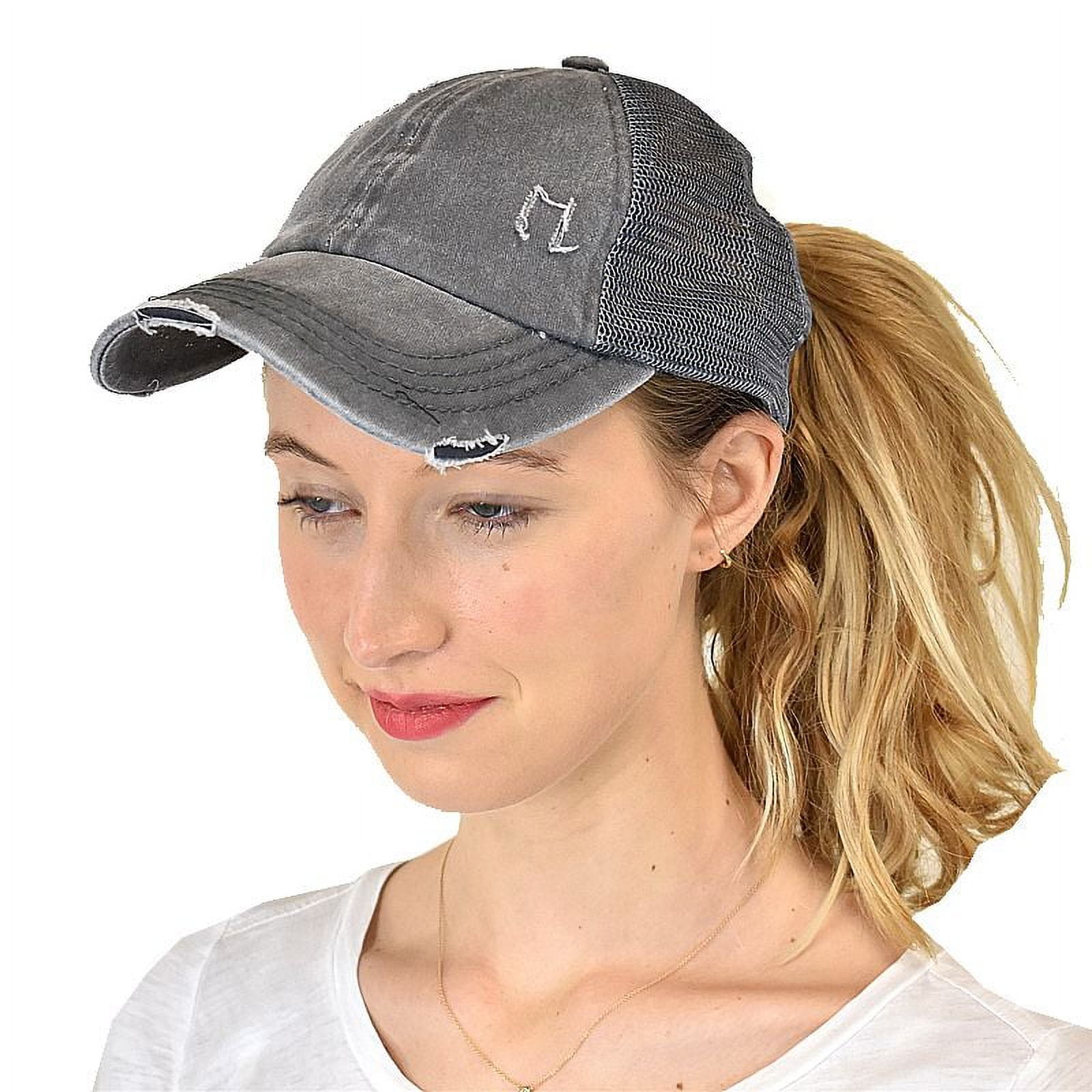 NEW! CC Ponycap Messy High Bun Ponytail Cap Soft Velvet Adjustable Baseball Cap