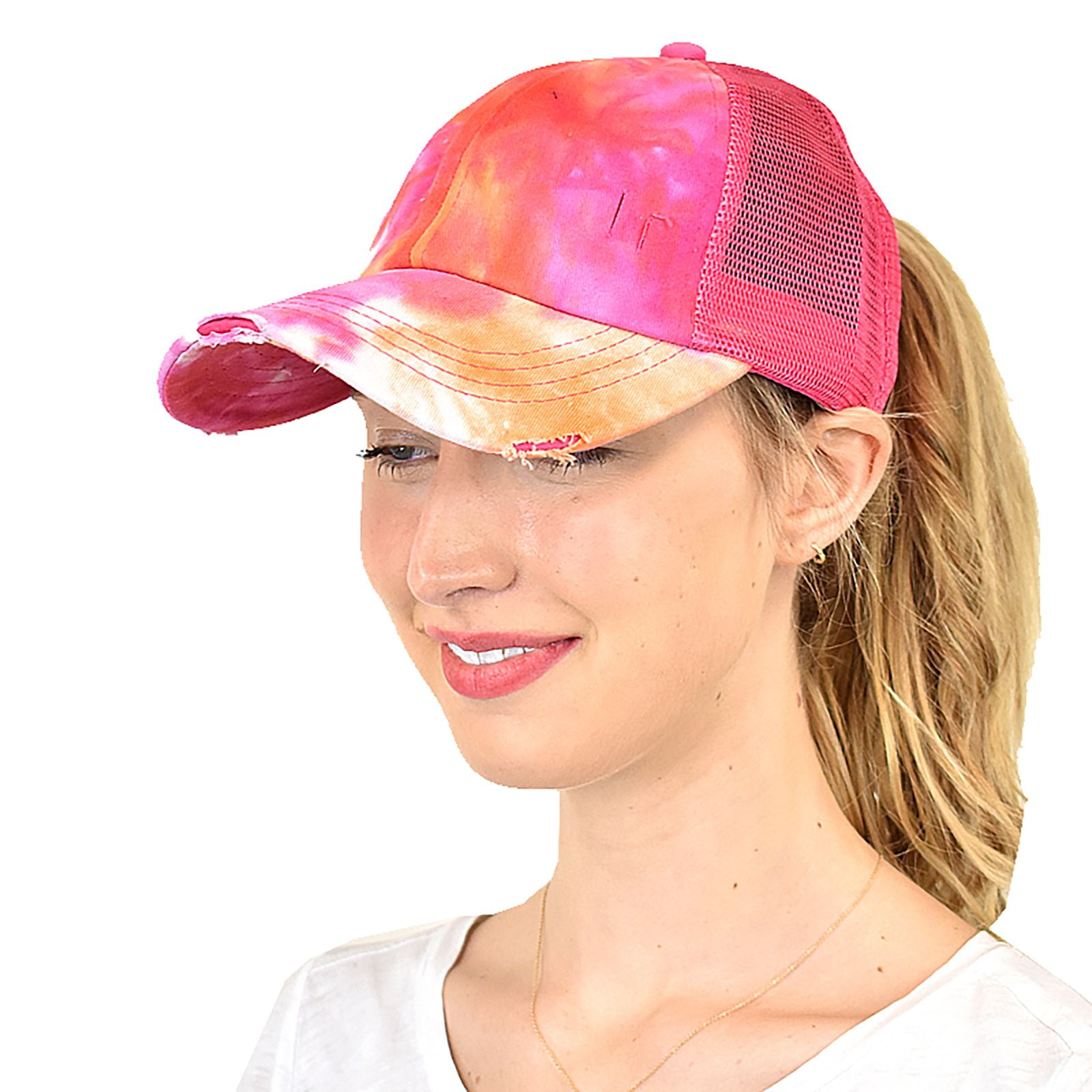 C.C Ponycap Baseball Cap Mit Pferdeschwanz-Loch - Verstellbare Trucker Mütze
