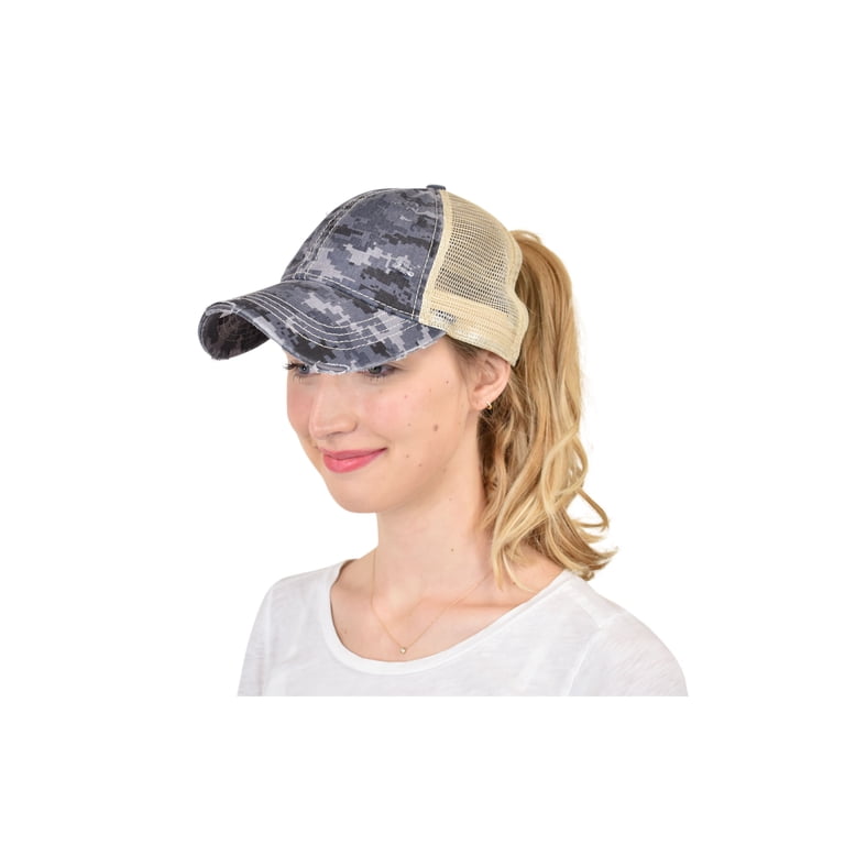 C.C Ponycap Messy High Bun Ponytail Adjustable Mesh Trucker  display picture 2
