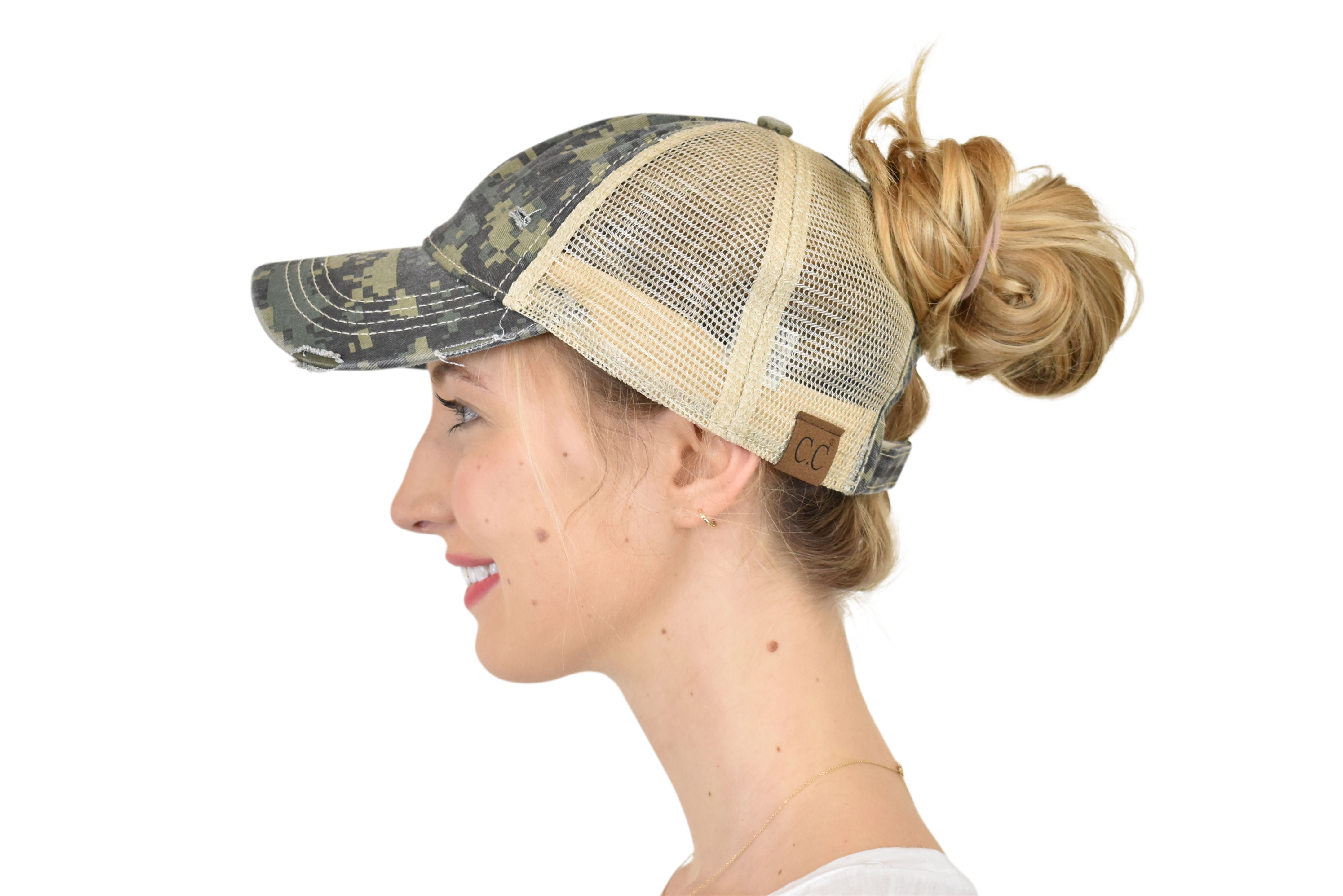NEW! CC Ponycap Messy High Bun Ponytail Cap Soft Velvet Adjustable Baseball Cap - Foto 6