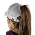thumbnail image 1 of C.C Ponycap Messy High Bun Ponytail Adjustable Mesh Trucker Baseball Cap Hat, Light Gray, 1 of 3