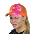 thumbnail image 1 of C.C Ponycap Messy High Bun Ponytail Adjustable Mesh Trucker Baseball Cap Hat, Tie Dye Orange, 1 of 4
