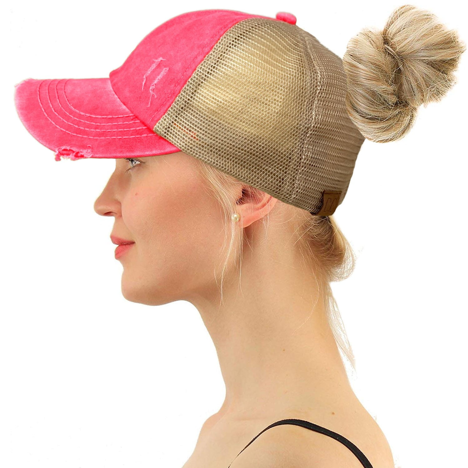 C.C Ponytail Criss Cross Messy Buns Ponycaps Baseball Cap Dad