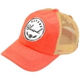 thumbnail image 1 of C.C Ponytail Criss Cross Messy Buns Ponycaps Baseball Cap Dad Trucker Mesh Hat (Patch Beyond Blessed Coral), 1 of 2
