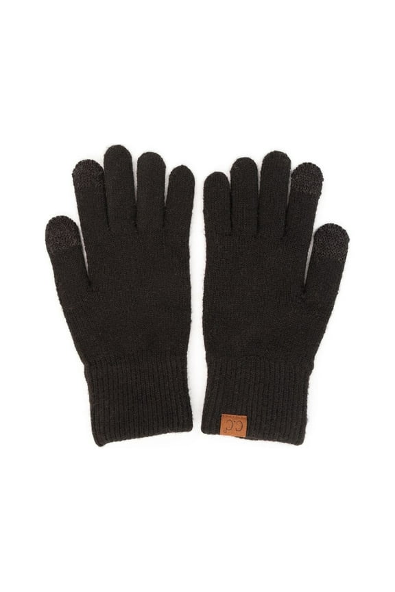 Quad Collection TechTouch Hand Gloves, Soft Touch Screen Gloves for Phones and Screens, Black