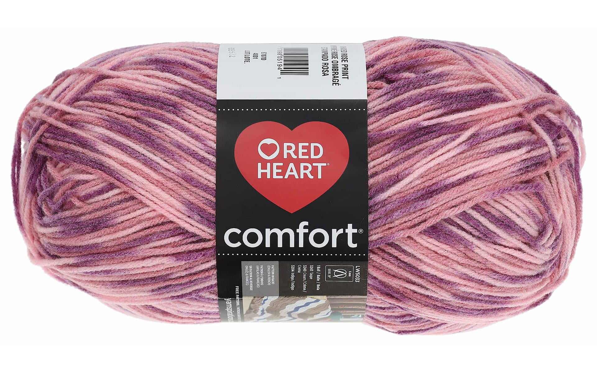 C&C Red Heart Comfort Yarn 16oz Shaded Rose