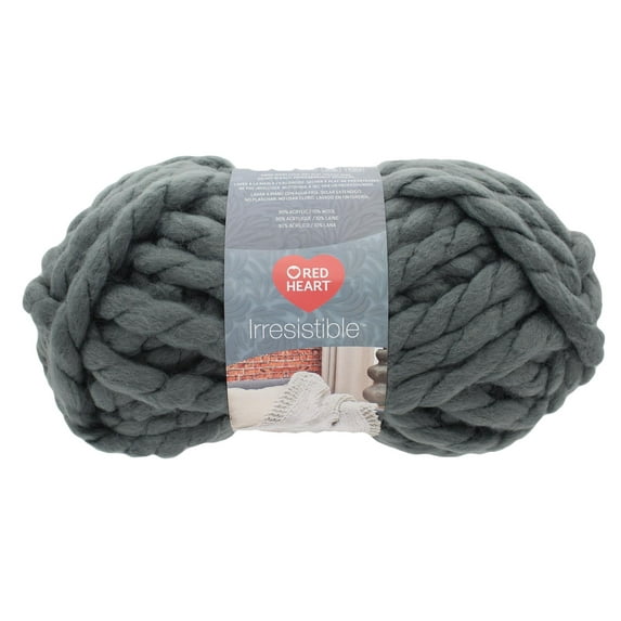C&C Red Heart Irresistible Yarn 10oz Grey