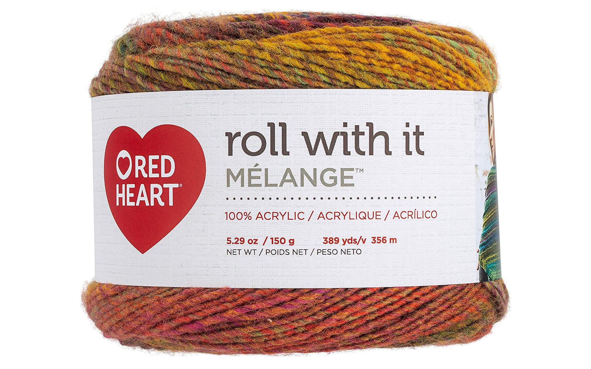 Red Heart Roll With It Mélange - Yarn, hollywood. Colour: multi-color