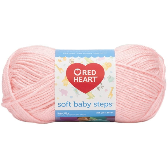 Red Heart Soft Baby Steps Yarn-Baby Pink