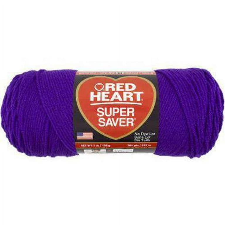 Red Heart Super Saver® 4 Medium Acrylic Yarn, Mulberry 7oz/198g
