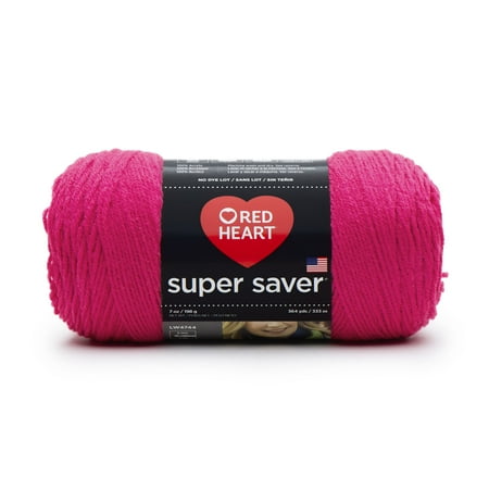 Red Heart® Super Saver™ #4 Worsted Acrylic Yarn, Shockingpink 7oz/198g 364yd