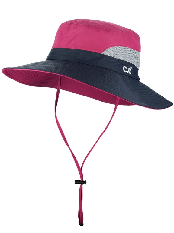 Safari Sun Hat Wide Brim Hat with Ponytail Hole Packable UPF 50+ for Hiking Camping