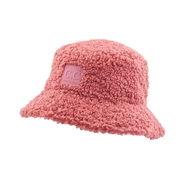 C.C Sherpa Adjustable Bucket Hat, Mauve, 1 Count