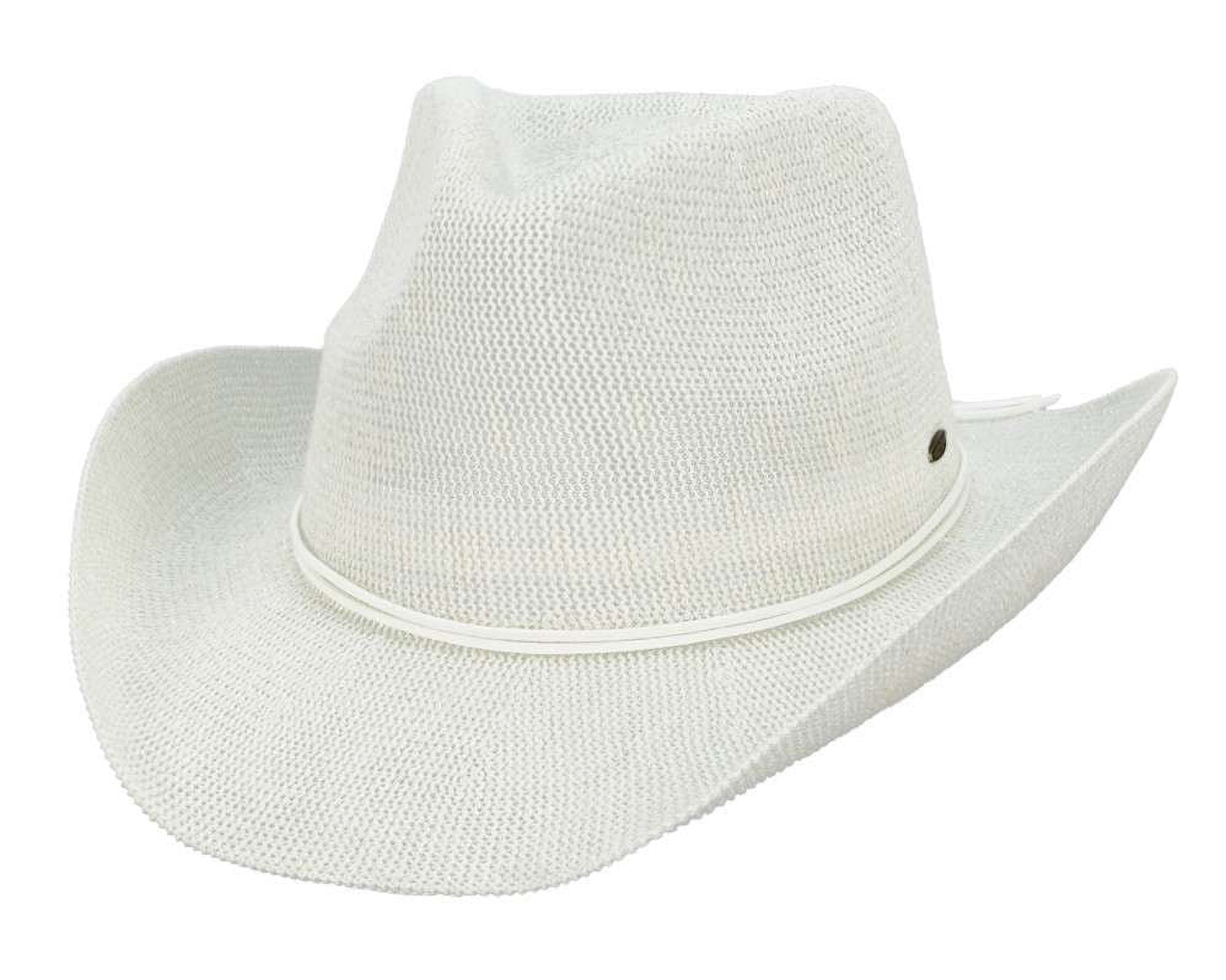 C.C Sparkly Sequin Cowboy Hat with Suede String Trim, Burnt 