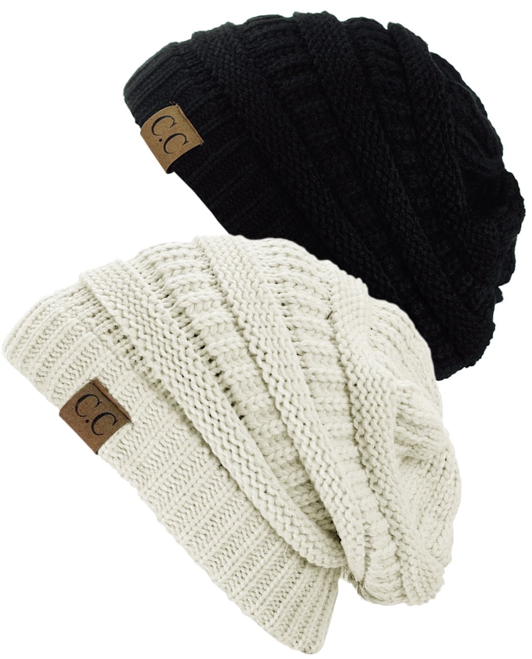 C.C Trendy Chunky Cable Knit Beanie - Soft Stretch Mustard Winter Skully Hat, One Size Fits Most - View #7