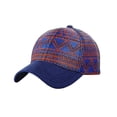 thumbnail image 1 of C.C Unisex Abstract Navajo Weaved Panel Adjustable Precurved Baseball Cap Hat, Orange/Blue, 1 of 4