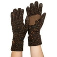 thumbnail image 1 of C.C Unisex Cable Knit Winter Warm Anti-Slip Touchscreen Texting Gloves, Confetti Brown, 1 of 1