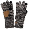 thumbnail image 1 of C.C Unisex Cable Knit Winter Warm Anti-Slip Touchscreen Texting Gloves, Three Tone Grey, 1 of 1