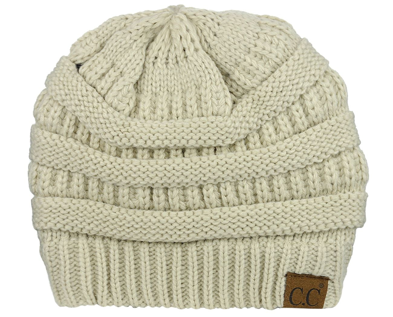 C.C Unisex Chunky Soft Stretch Cable Knit Warm Fuzzy Lined  display picture 1