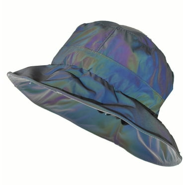 C.C Unisex Outdoor Waterproof Reflective Bucket Sun Hat, Black