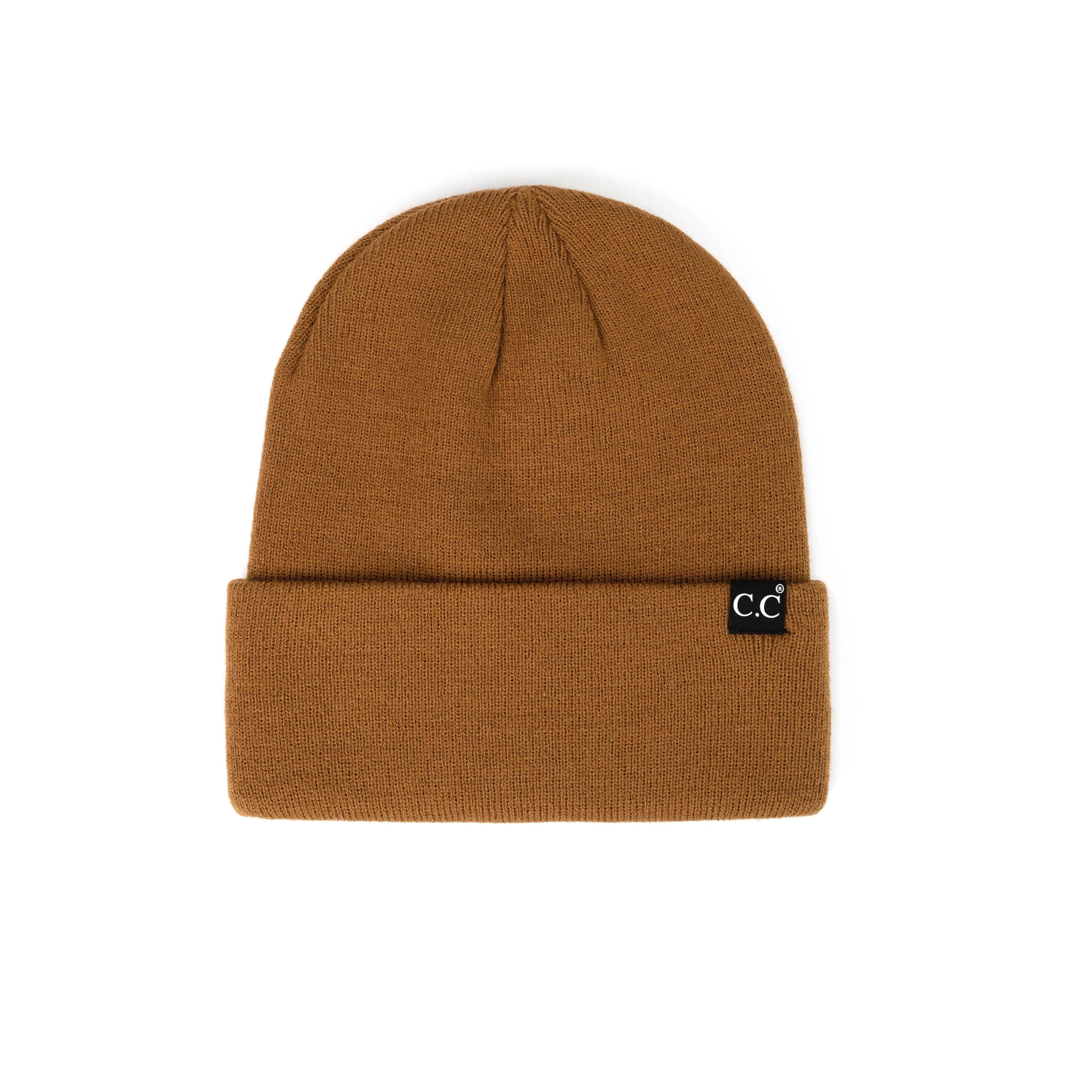 帽子 soundsports Beanie brown C.C Unisex Plain Cuff Skull Cap Winter Knit Beanie Hat, Black