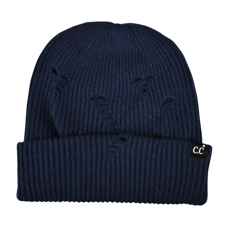 C.C Unisex Plain Cuff Skull Cap Winter Knit Beanie Hat  display picture 2