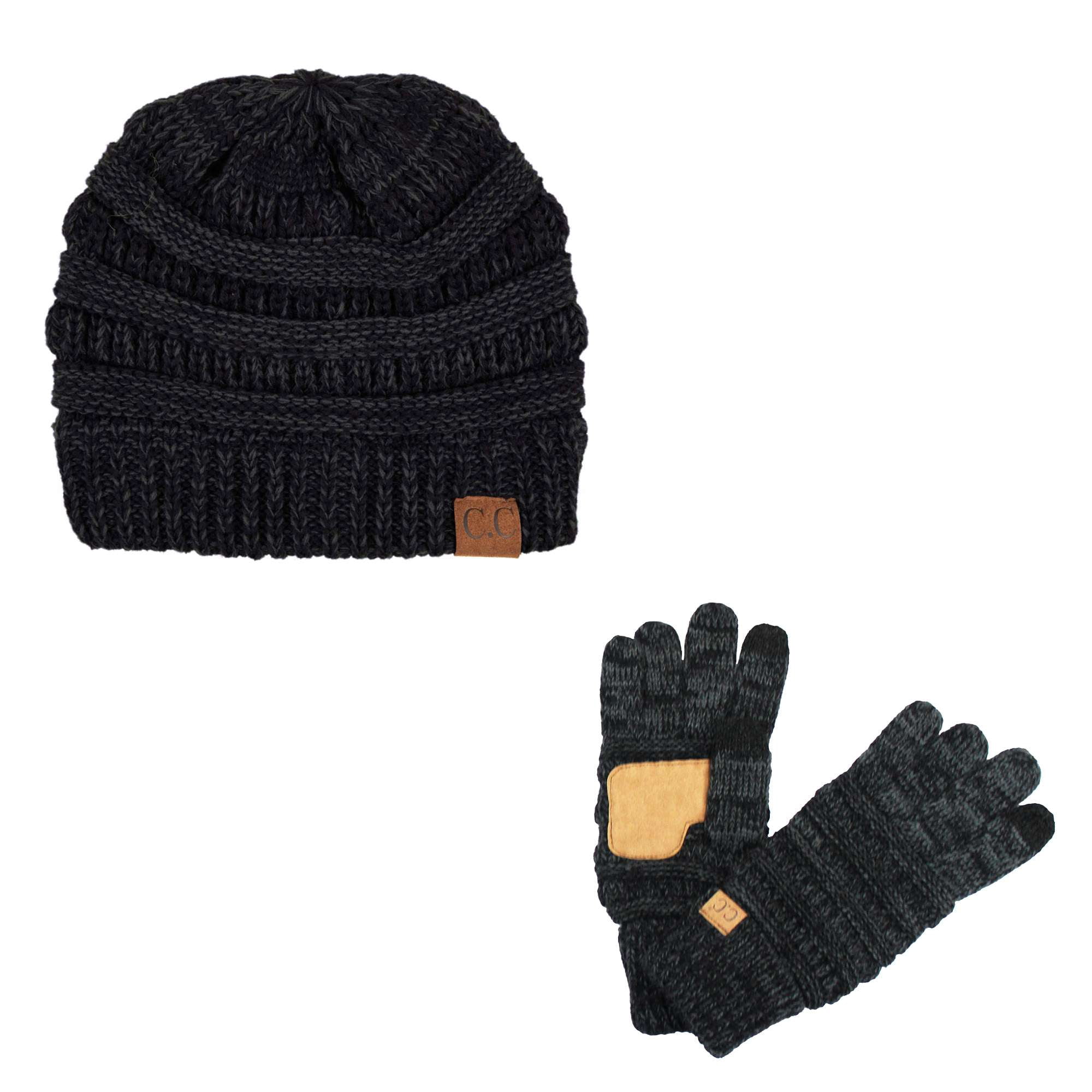 C.C Unisex Soft Stretch Cable Knit Beanie and Anti-Slip  display picture 2