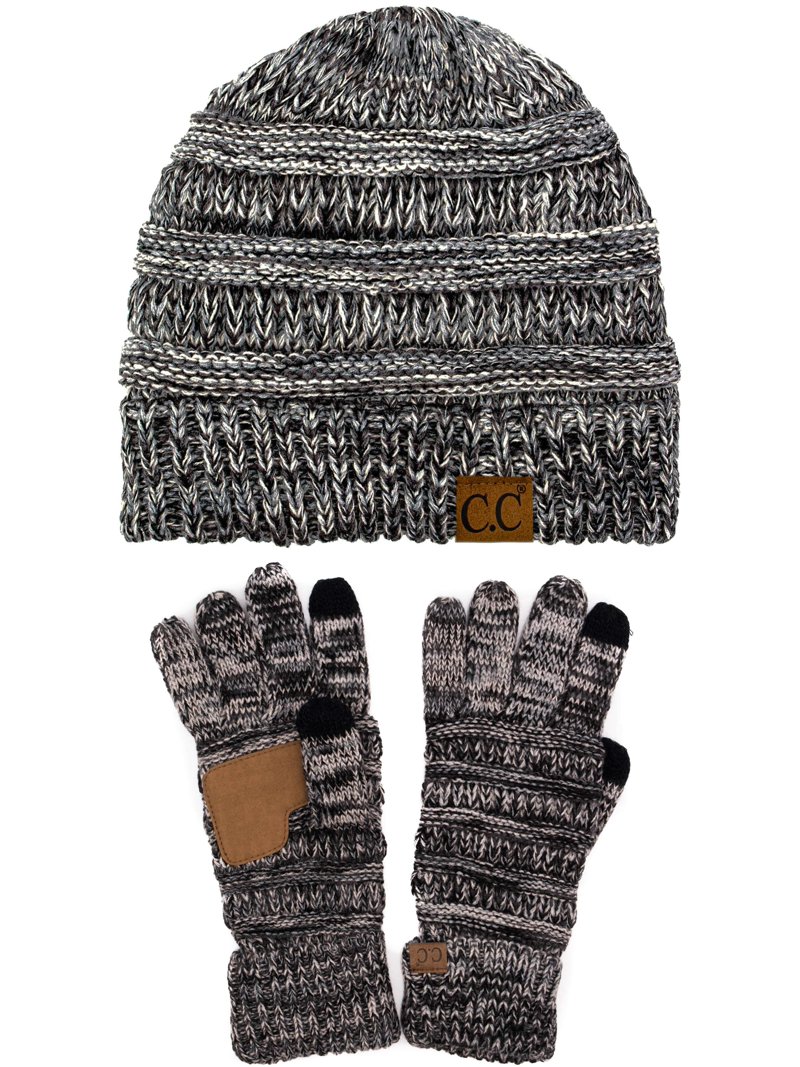 C.C Unisex Soft Stretch Cable Knit Beanie and Anti-Slip  display picture 1