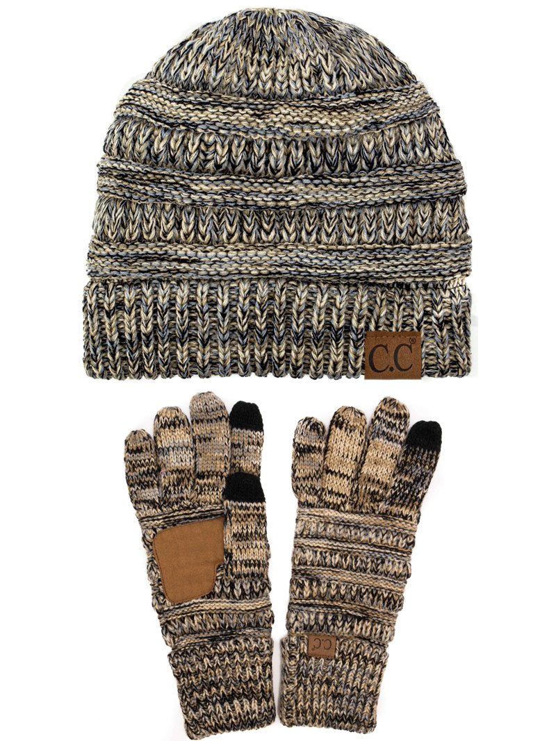 C.C Unisex Soft Stretch Cable Knit Beanie and Anti-Slip  display picture 2