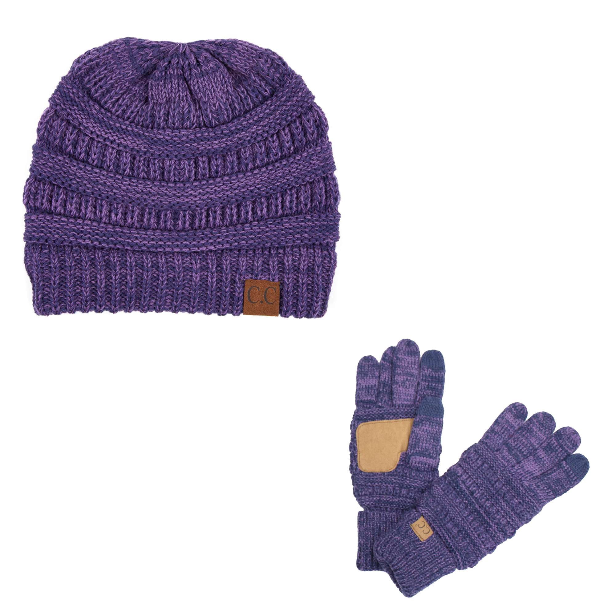 C.C Unisex Soft Stretch Cable Knit Beanie and Anti-Slip  display picture 3