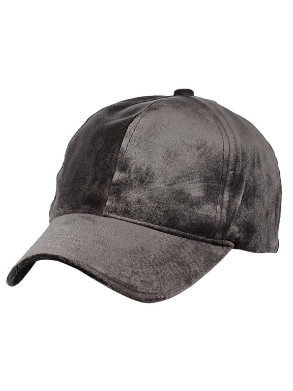 C.C Unisex Soft Velvet Crushable Blank Adjustable Baseball Cap Hat, Taupe