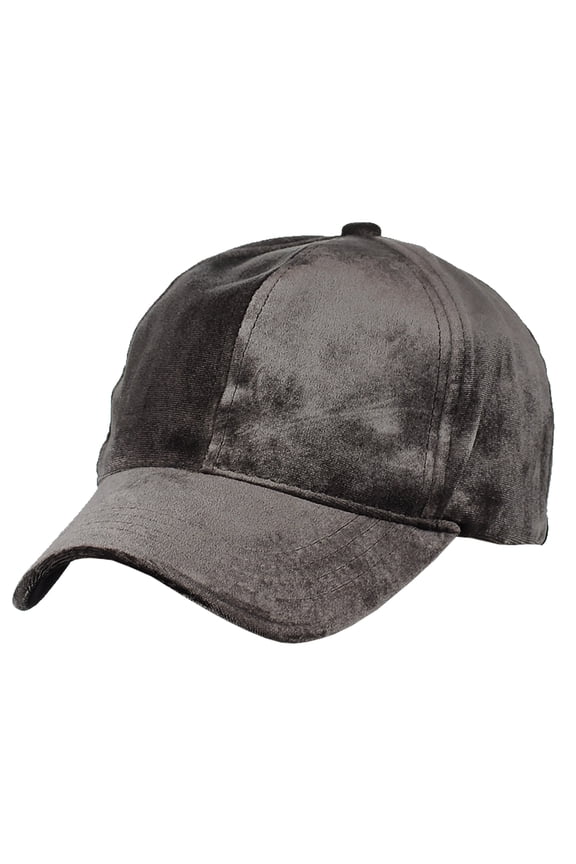 C.C Unisex Soft Velvet Crushable Blank Adjustable Baseball Cap Hat, Taupe