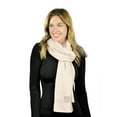 thumbnail image 1 of C.C Unisex Winter Thick Ribbed Knit Stretchy Plain Extra Long Scarf Wrap, Ivory, 1 of 4