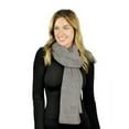 thumbnail image 1 of C.C Unisex Winter Thick Ribbed Knit Stretchy Plain Extra Long Scarf Wrap, Light Melange Gray, 1 of 4
