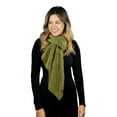 thumbnail image 1 of C.C Women's Boucle Knit Bias Cut Whipstitched Edged Long Scarf Wrap, Guacamole, 1 of 4