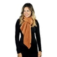 thumbnail image 1 of C.C Women's Boucle Knit Bias Cut Whipstitched Edged Long Scarf Wrap, Rust, 1 of 4