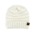 thumbnail image 1 of C.C Women's Chenille Oversized Baggy Soft Warm Thick Knit Beanie Cap Hat-Ivory, 1 of 4