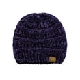 thumbnail image 1 of C.C Women's Chenille Soft Warm Thick Knit Beanie Cap Hat-Dark Purple, 1 of 4