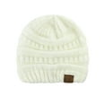 thumbnail image 1 of C.C Women's Chenille Soft Warm Thick Knit Beanie Cap Hat-Ivory, 1 of 4